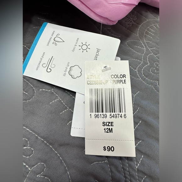 Carters Baby/Toddler  Girls 2 Piece Gray/Pink Snowsuit NWT Sizes 12M & 2… - Picture 2 of 11